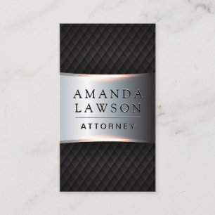 Metallic Silver Banner Black Tiling Appointment Card