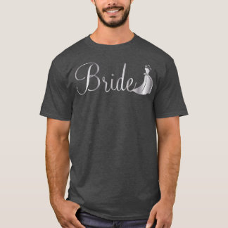 Metallic Silver Bride, Wedding, Wife, Newly Wed  T-Shirt