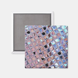 Metallic Silver Disco Ball Mirrors Faux Magnet