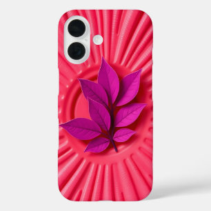 Metallic Silver Fuchsia iPhone Case