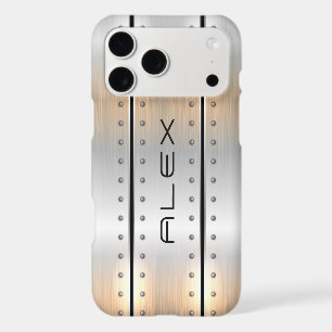 Metallic silver geometric modern design