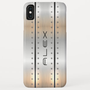 Metallic silver geometric modern design Case-Mate iPhone case