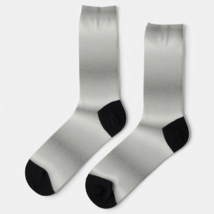 Metallic Silver Grey Brushed Aluminium Socks