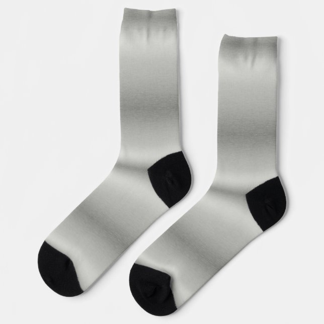 Metallic Silver Grey Brushed Aluminium  Socks (Left)