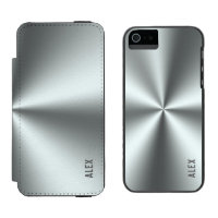 Metallic Silver-Grey Stainless-Steel Look