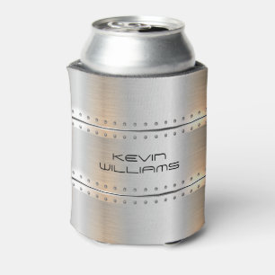 Metallic silver-grey stripes can cooler