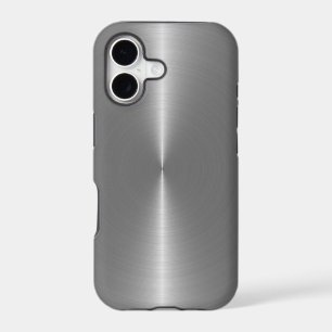 Metallic Silver Grey Texture Stainless Steel Look
