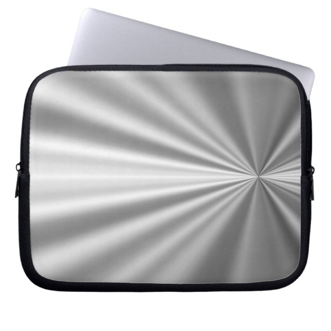 Metallic silver laptop sleeve (Front)