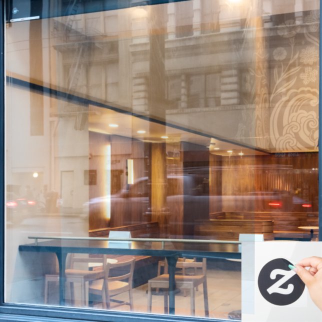 Metallic Silver Partial Transparent Design (Cafe Window)