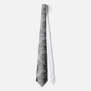 Metallic Silver Sequins Look Disco Mirrors Bling 2 Tie