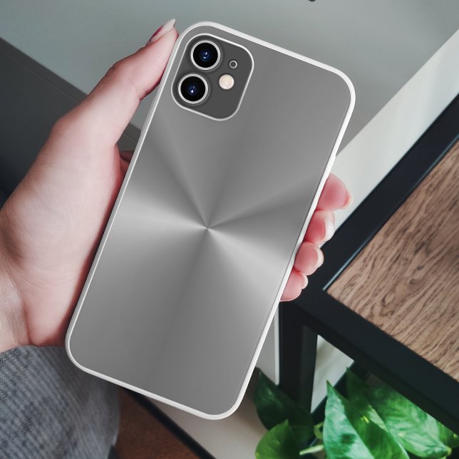 Metallic Silver Shiny iPhone Case (Creator Uploaded)