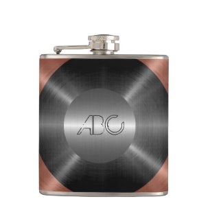 Metallic Silver Stainless Steel Metal 3 Hip Flask