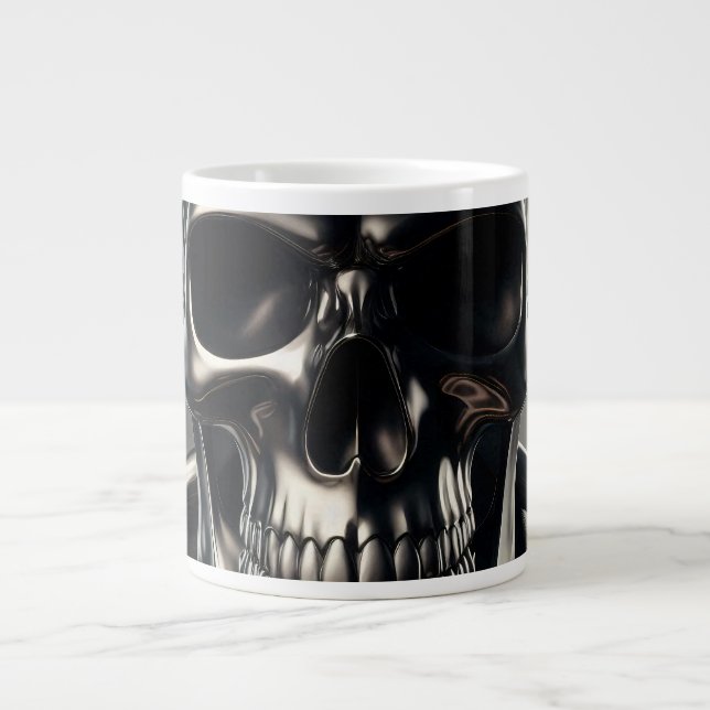 Metallic Skull Coffee Mug (Front)