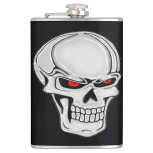 Metallic Skull Hip Flask