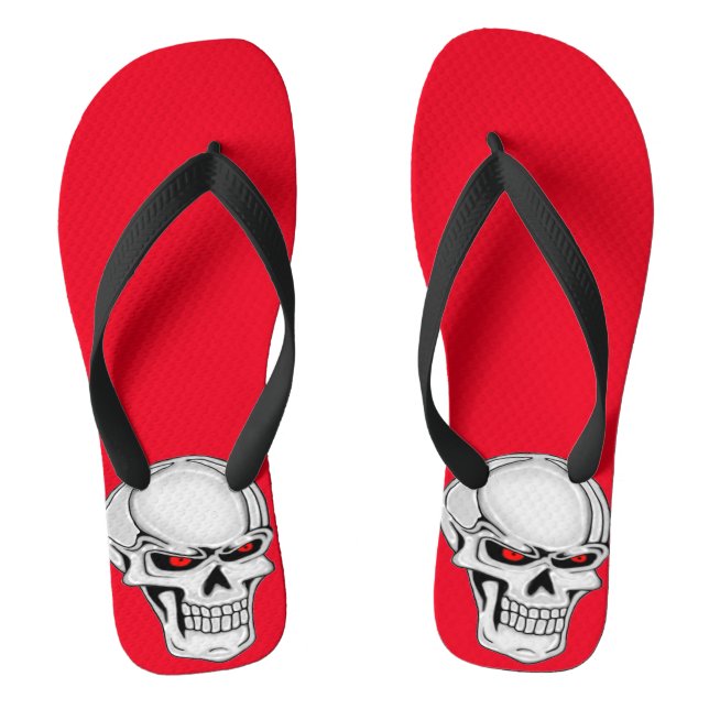 Metallic Skull Jandals (Footbed)