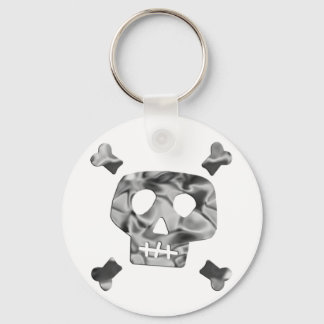 Metallic Skull Key Ring