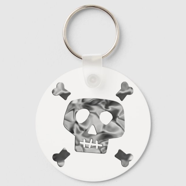 Metallic Skull Key Ring (Front)