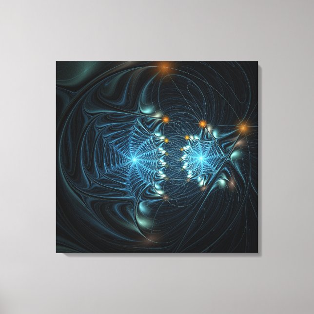 Metallic Spider Webs Canvas Print (Front)