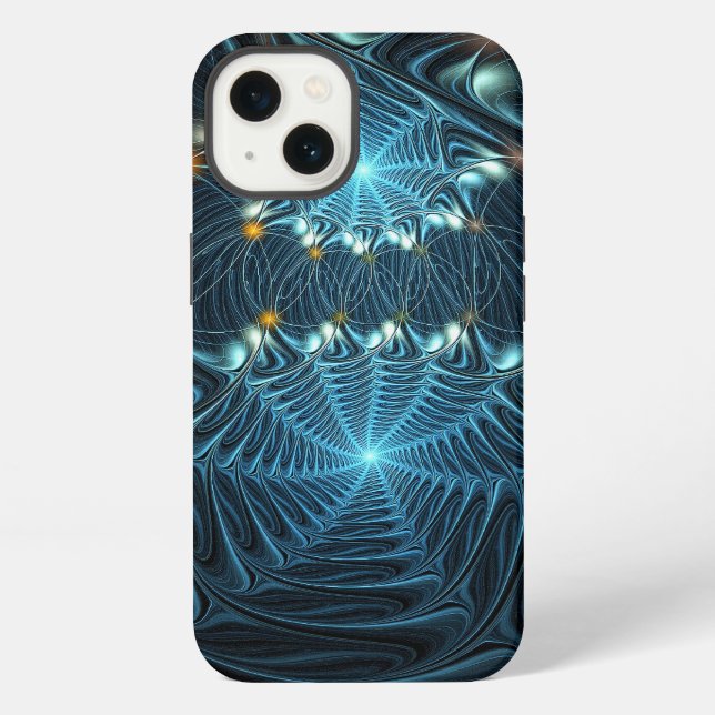 Metallic Spider Webs iPhone Case (Back)