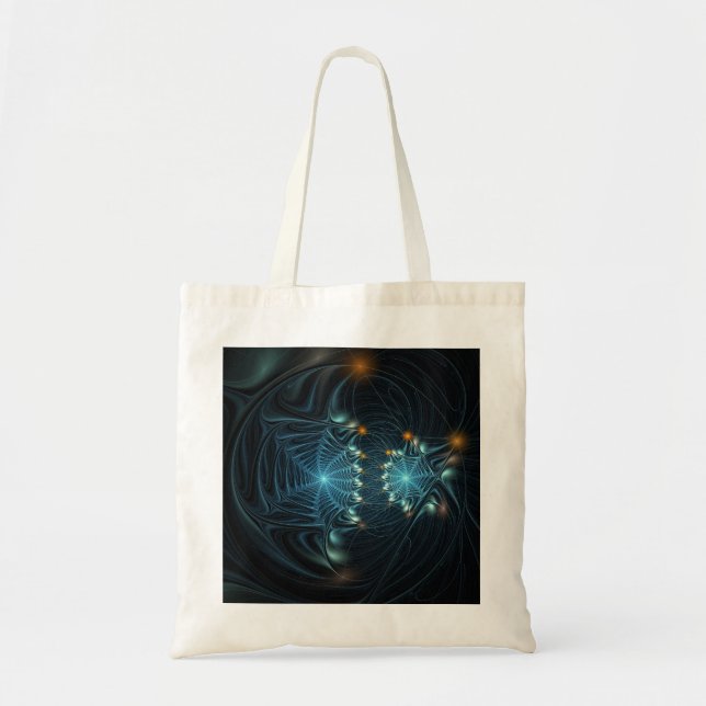 Metallic Spider Webs Tote Bag (Front)