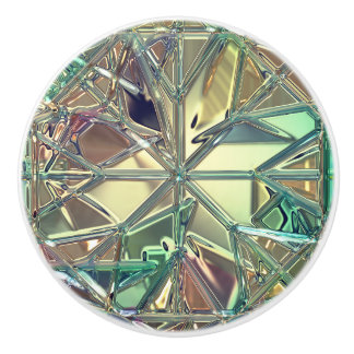 Metallic stained glass look ceramic knob
