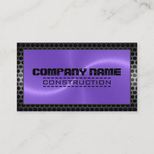 Metallic Stainless Metal Modern Steel Border #17 Business Card