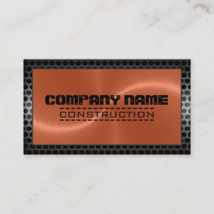 Metallic Stainless Metal Modern Steel Border #18 Business Card