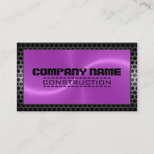Metallic Stainless Metal Modern Steel Border #20 Business Card