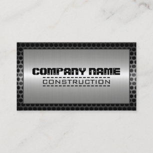 Metallic Stainless Metal Steel Border #3 Business Card