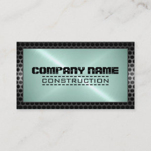 Metallic Stainless Metal Steel Border Look #33 Business Card