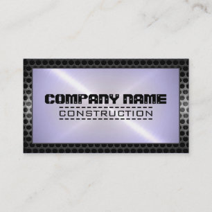 Metallic Stainless Metal Steel Border Look #36 Business Card