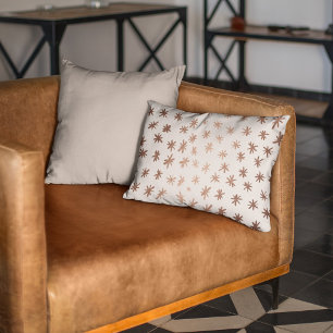Metallic stars - copper decorative cushion