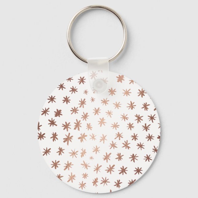 Metallic stars - copper key ring (Front)