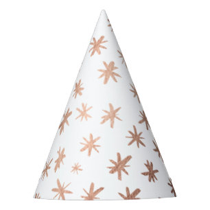 Metallic stars - copper party hat