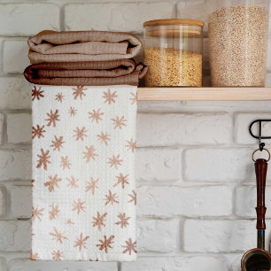 Metallic stars - copper tea towel