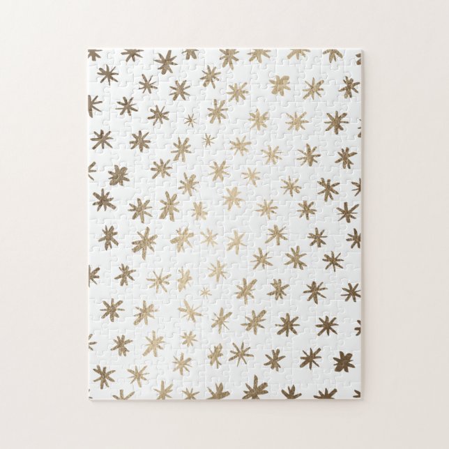 Metallic stars - gold jigsaw puzzle (Vertical)