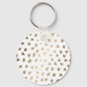 Metallic stars - gold key ring