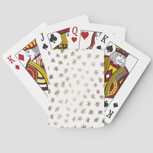Metallic stars - gold playing cards (Back)