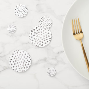 Metallic stars - silver confetti