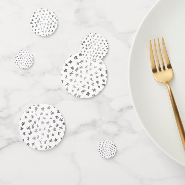 Metallic stars - silver confetti (Group)