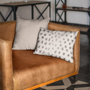 Metallic stars - silver decorative cushion