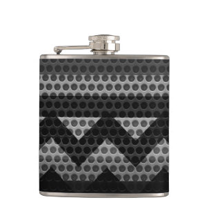 Metallic Steel Metal Hole 10 Hip Flask