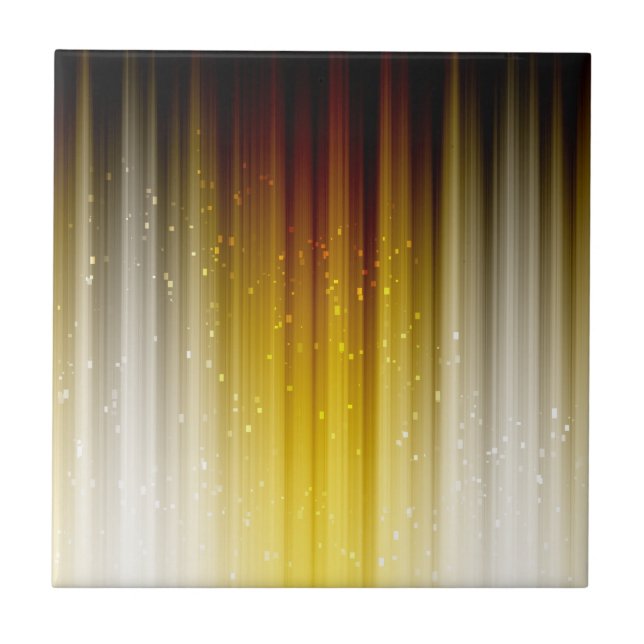 Metallic Streaks - Gold Silver Bronze Pattern Tile (Front)
