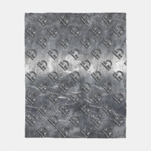 Metallic Style Libra Zodiac Sign Fleece Blanket