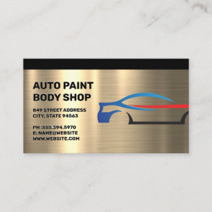 Metallic Stylised Car Logo Business Card