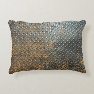 Metallic surface, reflective texture background. decorative cushion
