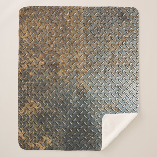 Metallic surface, reflective texture background. sherpa blanket (Front)