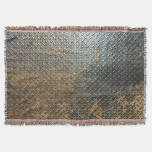 Metallic surface, reflective texture background. throw blanket