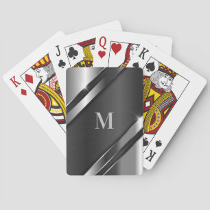 Metallic Texture Monogram Playing Cards