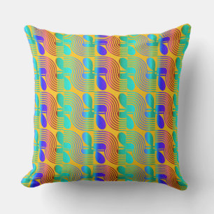 Metallic Watercolor Texture Print  Cushion